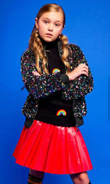 Shimmering Stardust Sequin Bomber