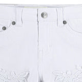 White Soft Denim Kids Shorts