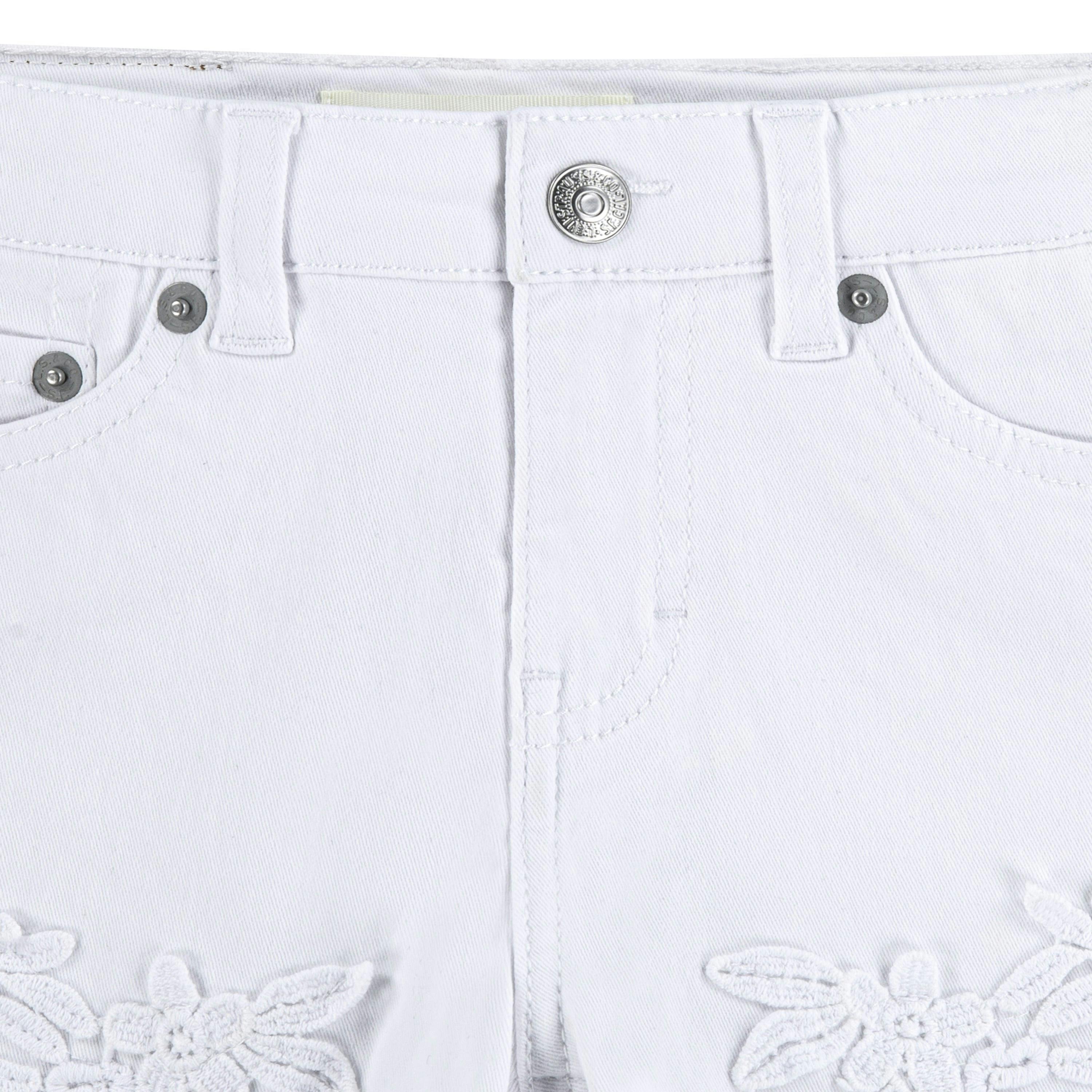 White Soft Denim Kids Shorts