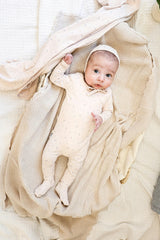 Elegant Leaves Footie and Beanie Set