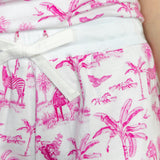 Women's Skydog Toile Pink Jersey Short PJ Set