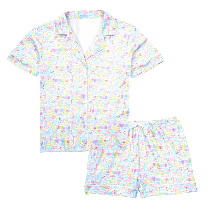 Charleston Women’s Button Front Short Pajama Set