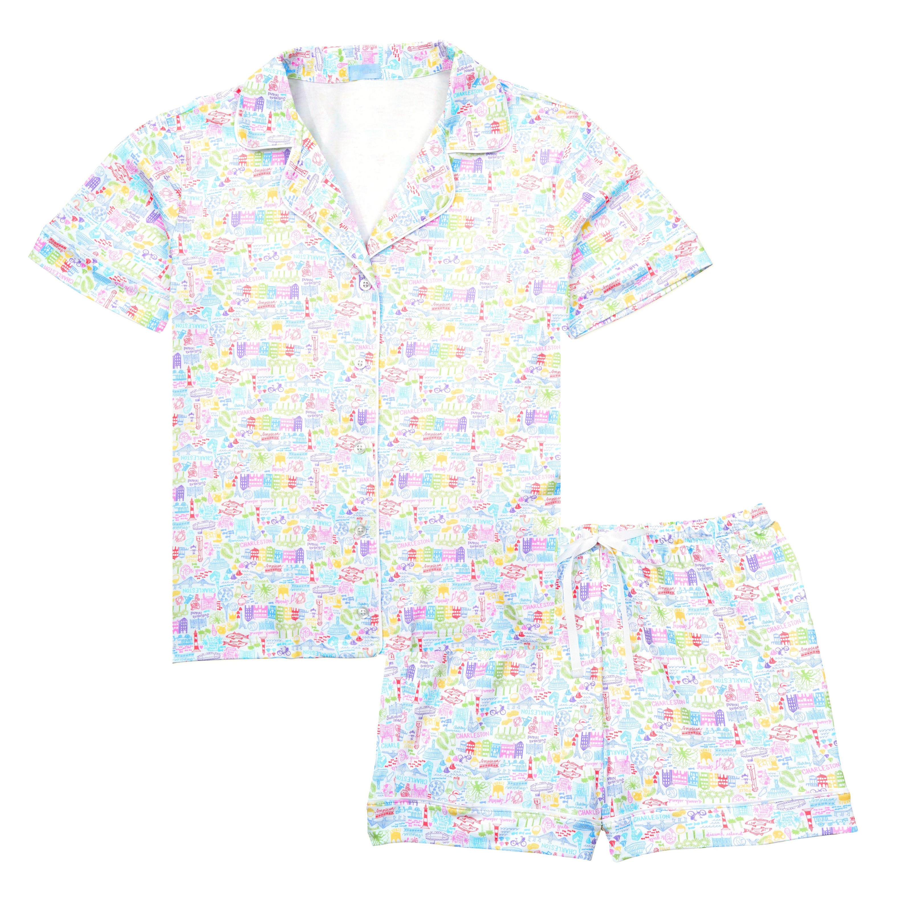 Charleston Women’s Button Front Short Pajama Set