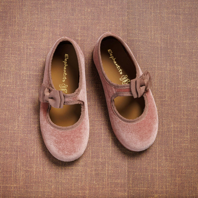 Velvet Bow Mary Jane | Rose