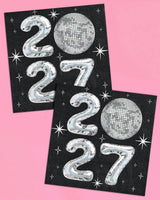 2027 NYE Disco Napkins - 50 paper napkins