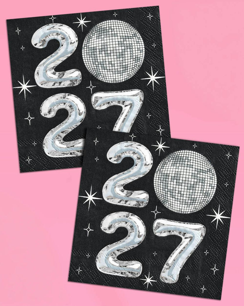 2027 NYE Disco Napkins - 50 paper napkins