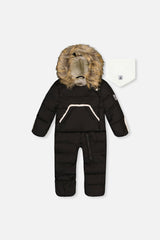 Baby Snug One Piece Snowsuit Adapted For Car Seats Black