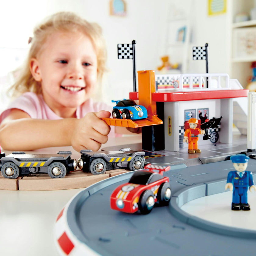 Race Car Transporter Kid's Loading & Towing Playset