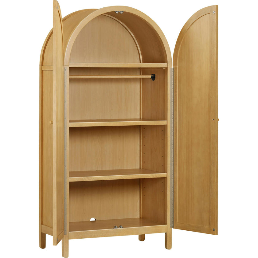 Bondi Cane Assembled Armoire in Honey