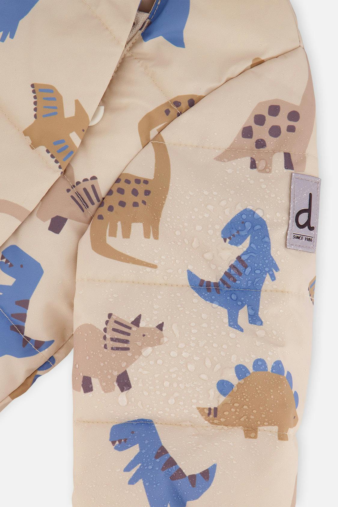 Baby Two Piece Snowsuit Blue Dinosaur Print