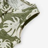 Island Leaf Silhouette Slub Cotton Sleeveless Jumper