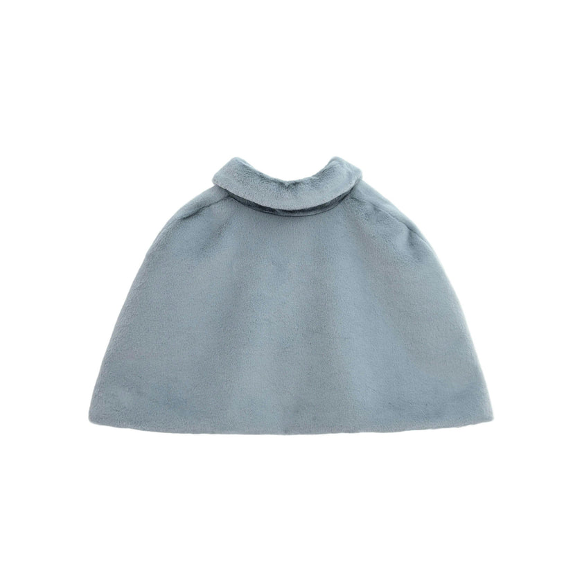 Blue Faux Fur Cape