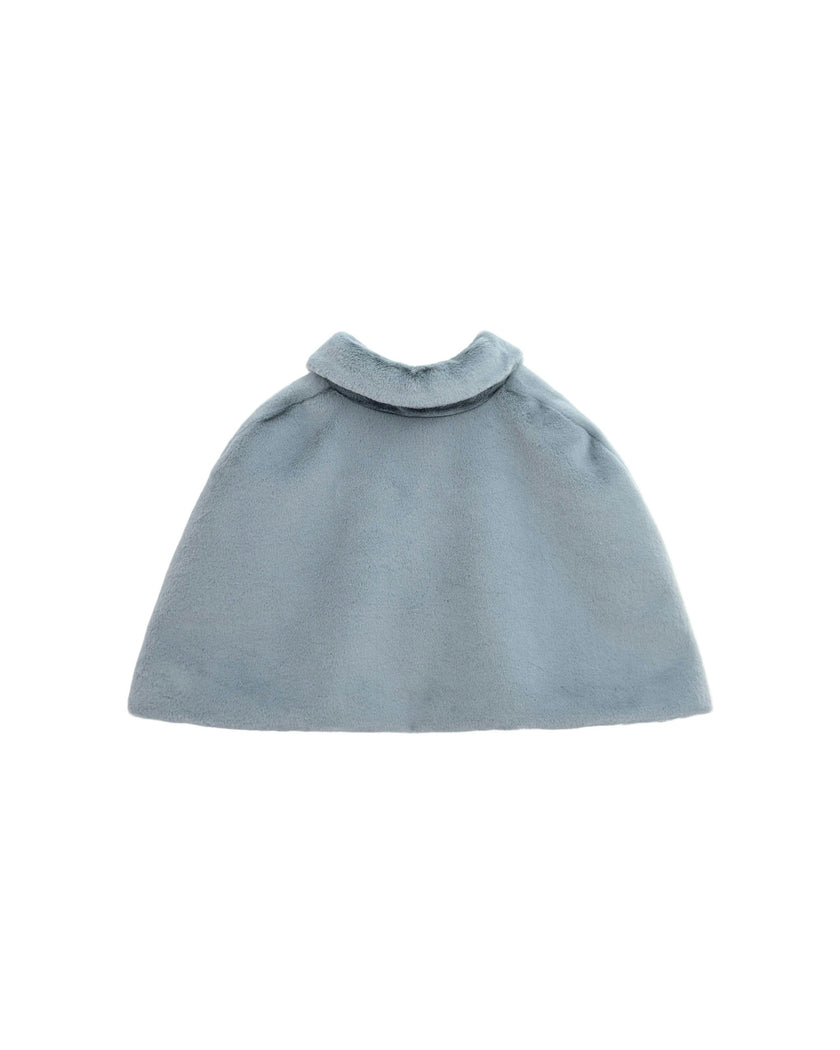 Blue Faux Fur Cape