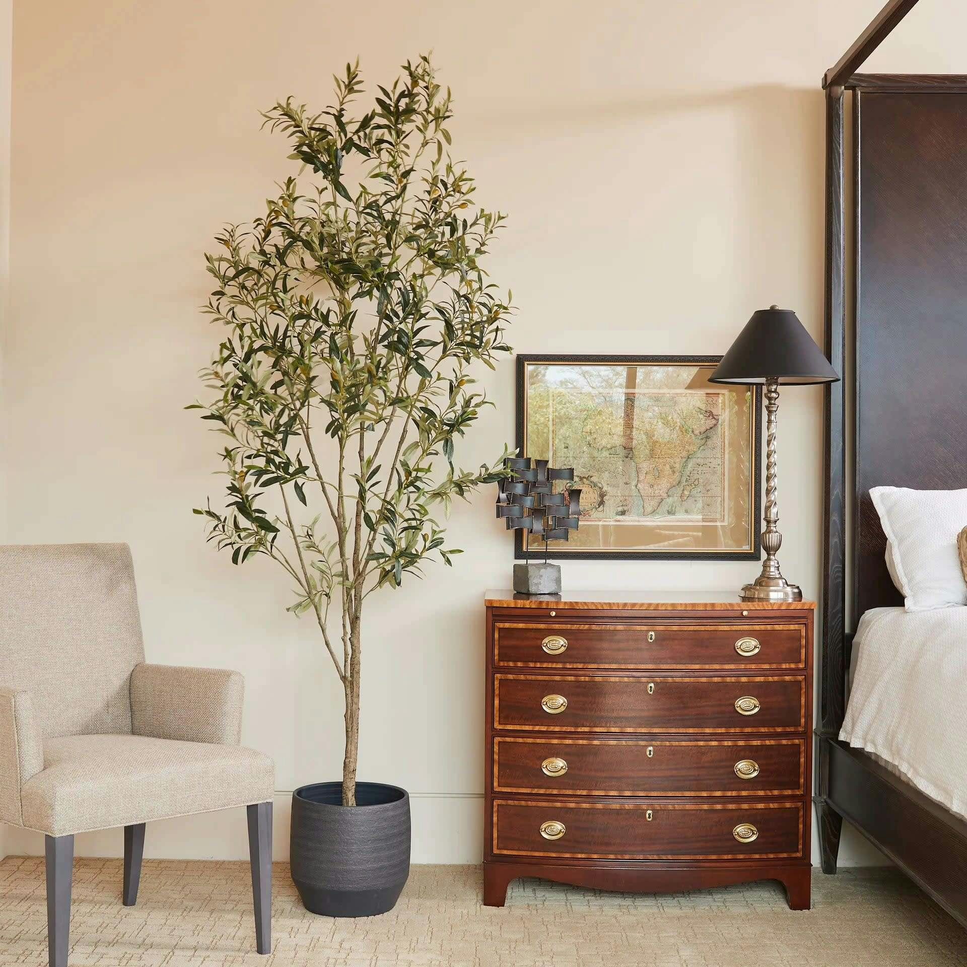 7' Artificial Wispy Olive Tree
