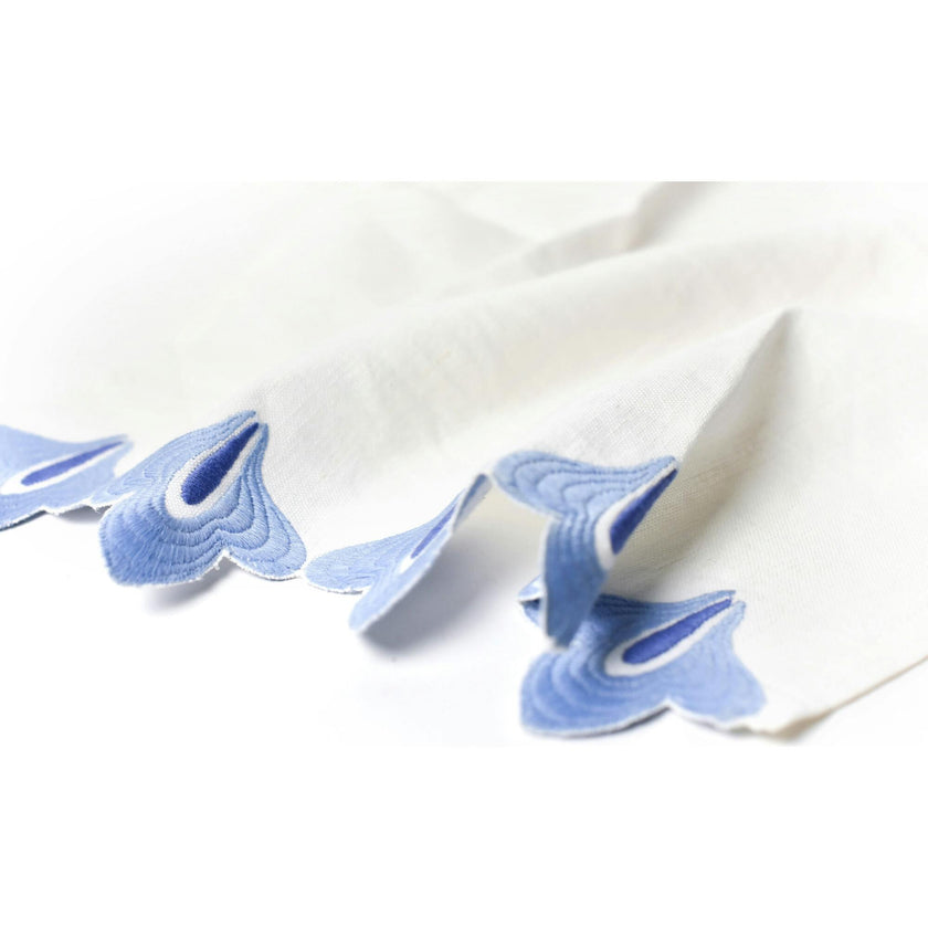 Iris Blue Sprout Trim Medium Hand Towel
