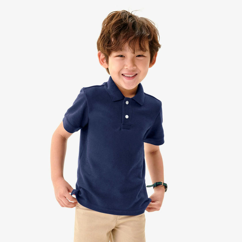 Kids short sleeve pique polo