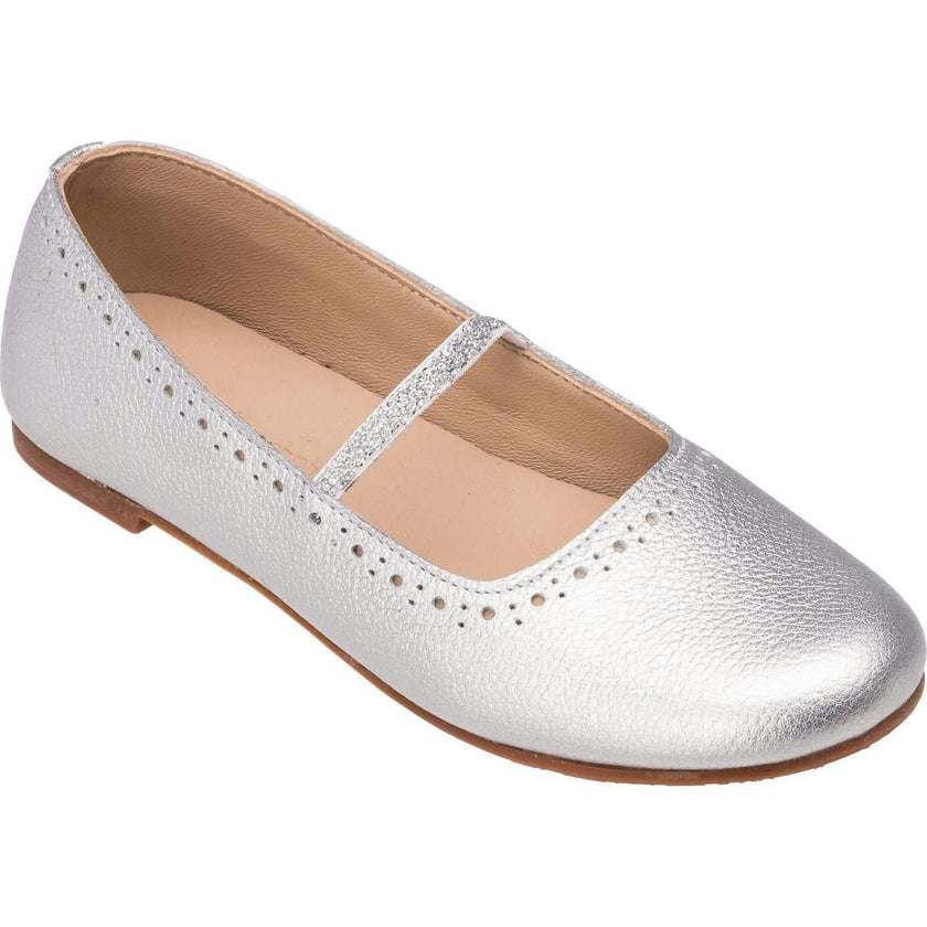 Sasha Ballerina Flat Silver