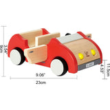 Wooden Dollhouse Family Car in Red