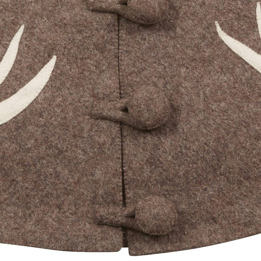 Handmade Felt Antlers Gray Christmas Tree Skirt 60" / 72" Arcadia Home
