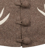 Handmade Felt Antlers Gray Christmas Tree Skirt 60" / 72"
