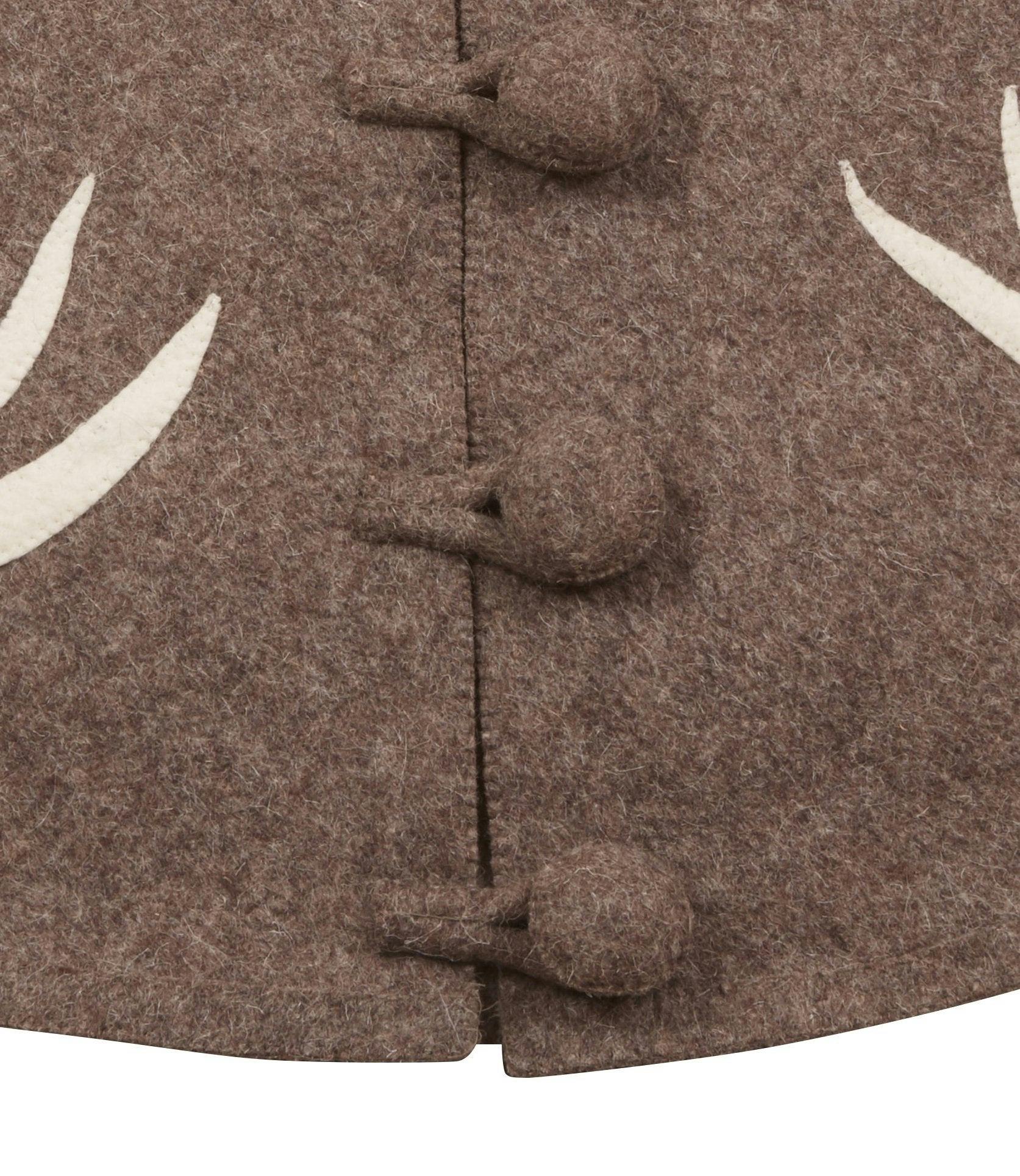Handmade Felt Antlers Gray Christmas Tree Skirt 60