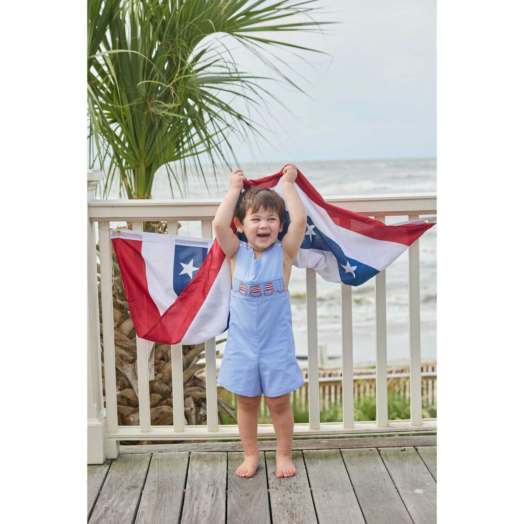 Smocked Shortall - Flags