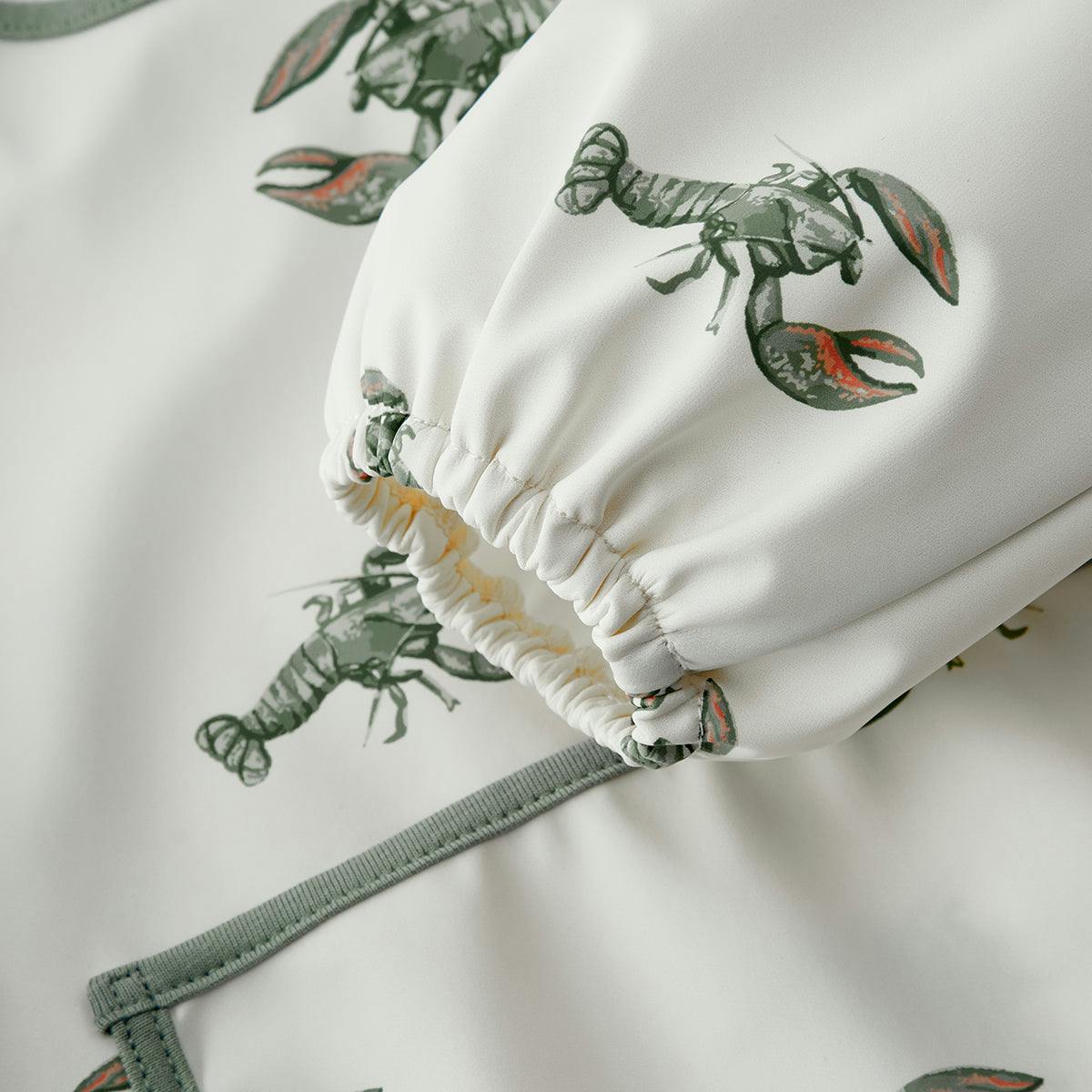Mint Lobster Long Sleeve Pocket Bib