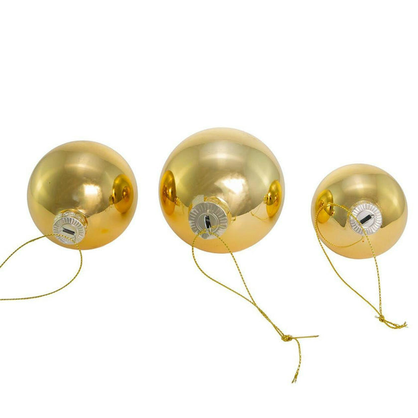 Kurt Adler 60-80MM Shiny Gold Glass Ball Ornaments, 20-Piece Set