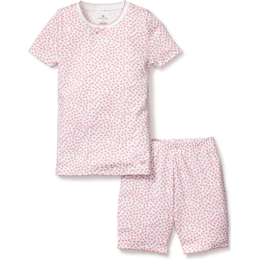 Kid's Pima Snug Fit Pajama Short Set in Sweethearts