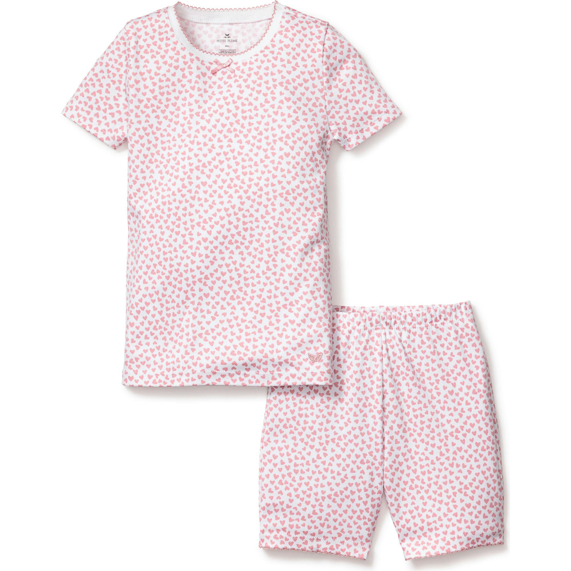 Kid's Pima Snug Fit Pajama Short Set in Sweethearts