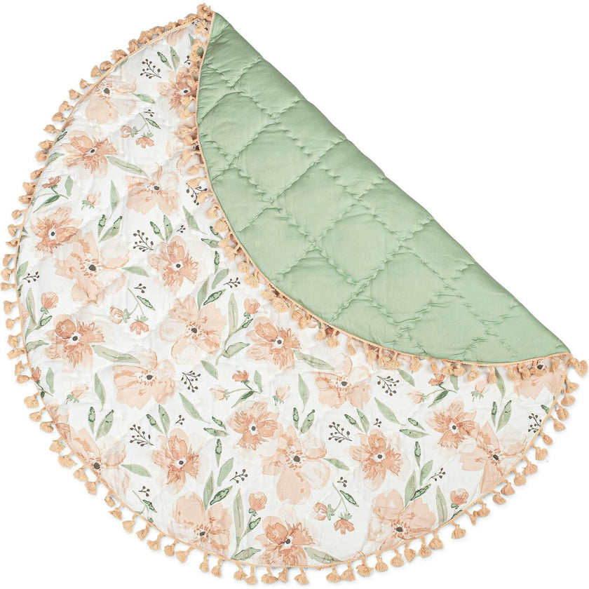 Parker Quilted Baby Play Mat (Pink Floral)