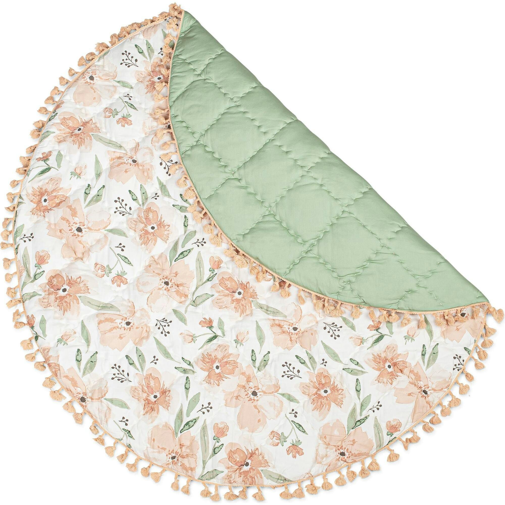 Parker Quilted Baby Play Mat (Pink Floral)