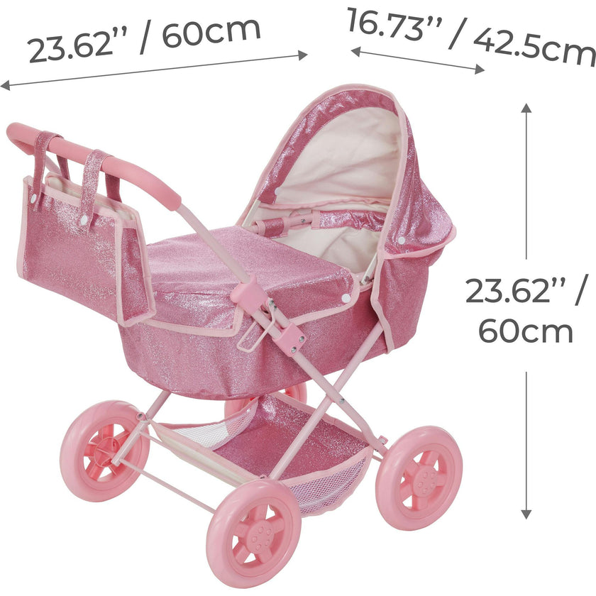 Olivia's Little World Baby Doll Bassinet Pram