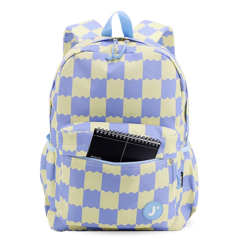 Oz Daypack Backpack with Doodle Large Pencil Case in Wiggle Blue