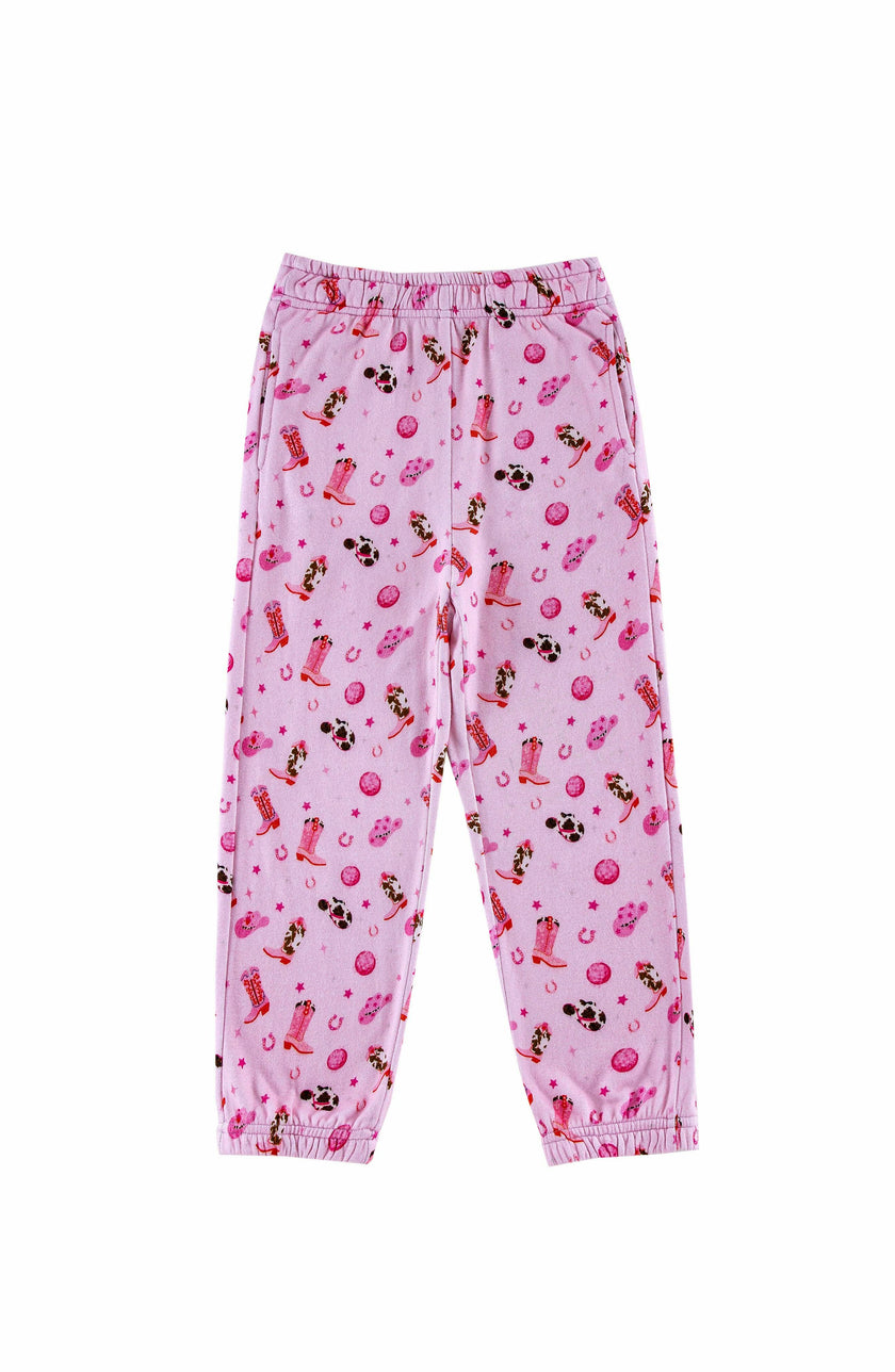 Soft Fleece Jogger, Disco Cowgirl
