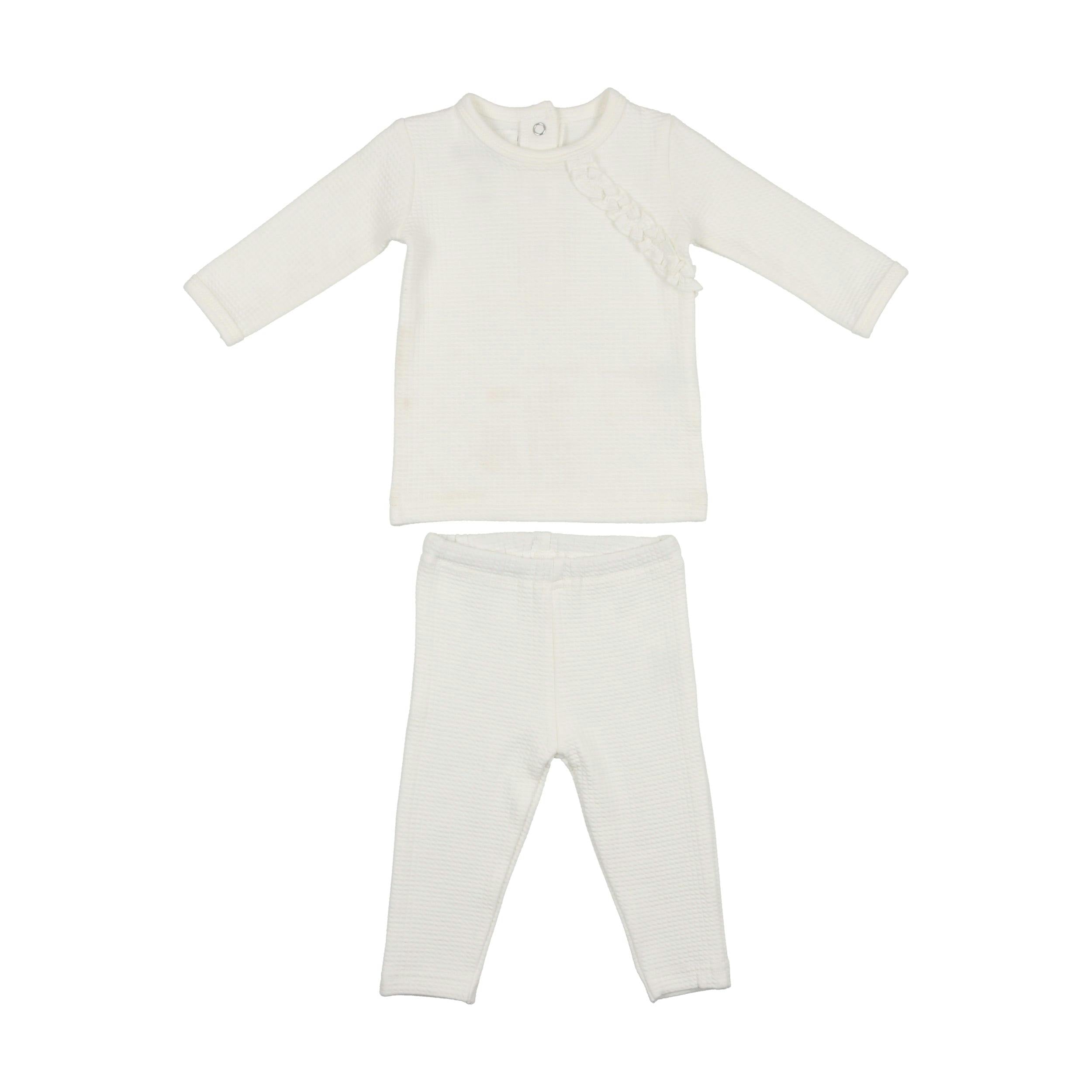 Girls Quilted Waffle 2-Piece Loungewear Set