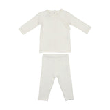 Girls Quilted Waffle 2-Piece Loungewear Set