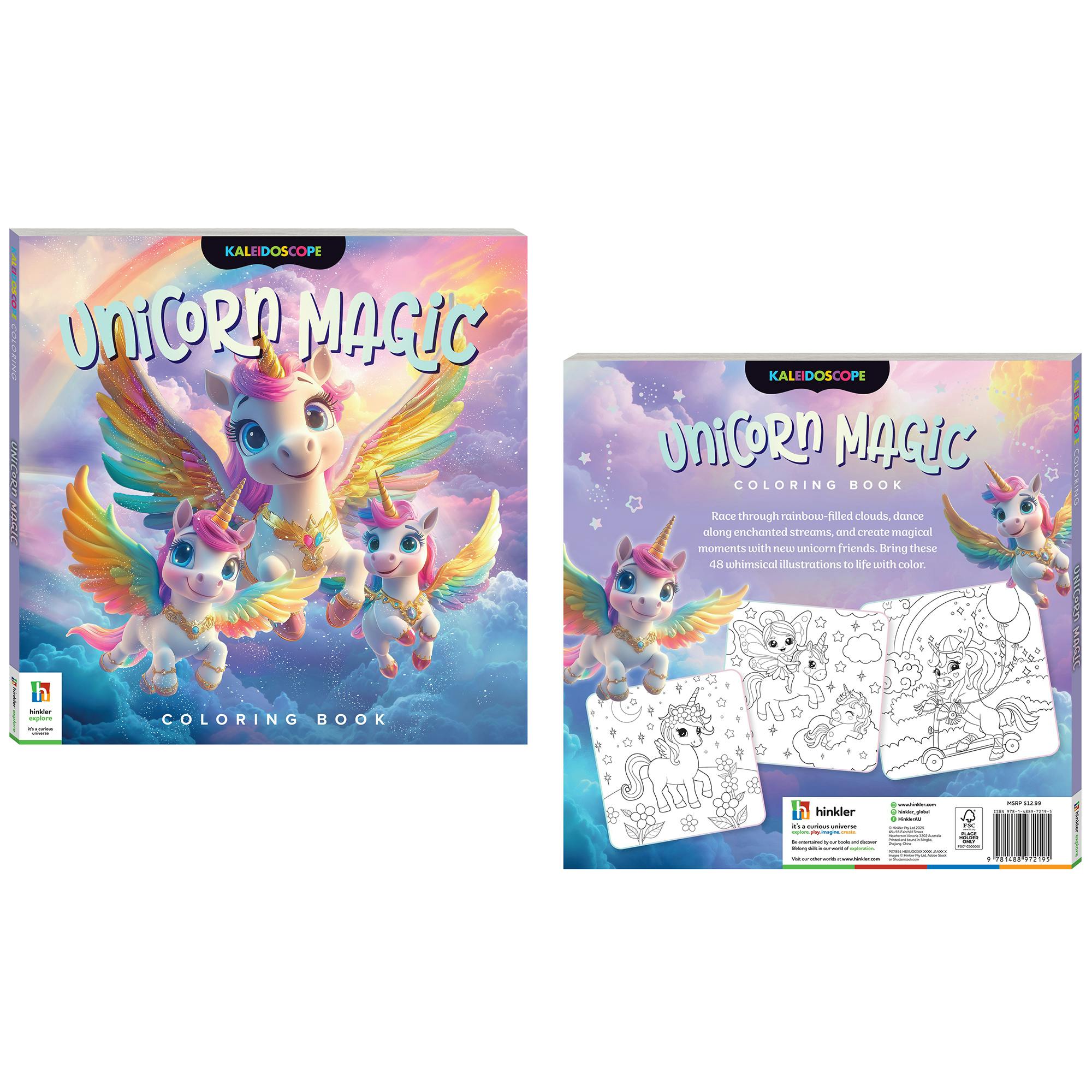 Kaleidoscope: Coloring Book - Unicorn Magic