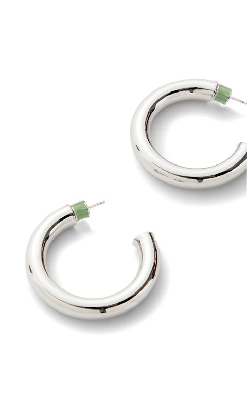 1" Perfect Hoops in Silver