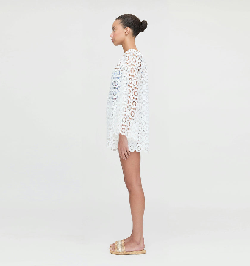 The Enella Tunic - White Broderie