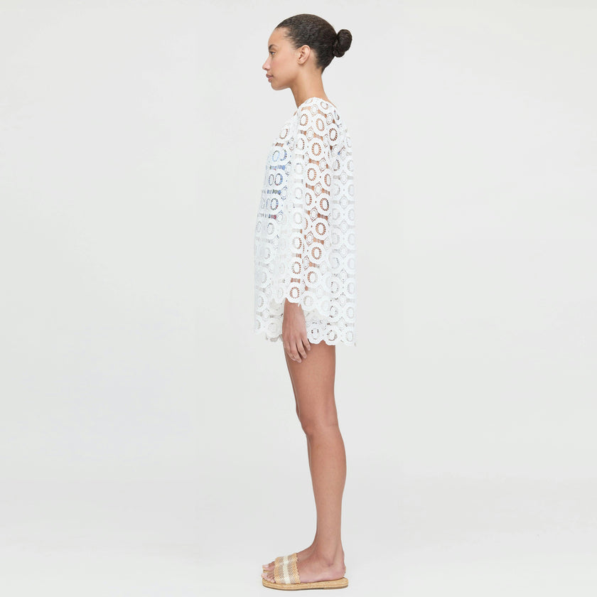 The Enella Tunic - White Broderie