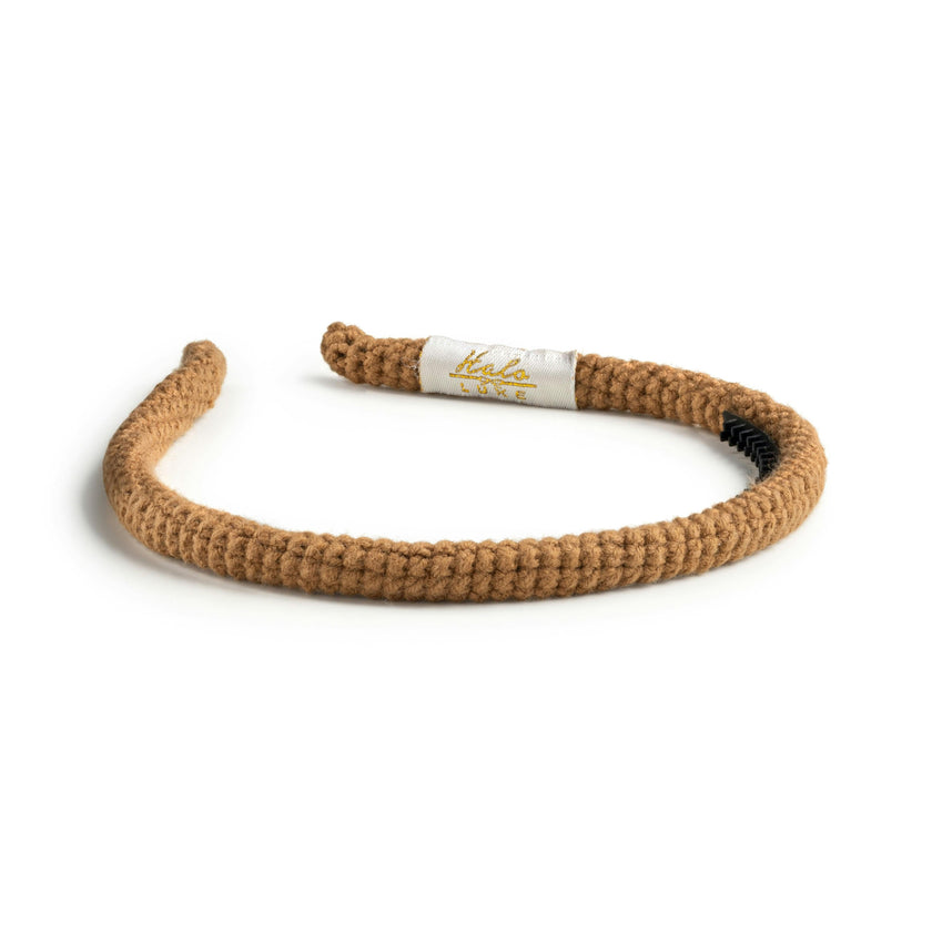 Halo Luxe Juliana Textured Knit Headband - Brown