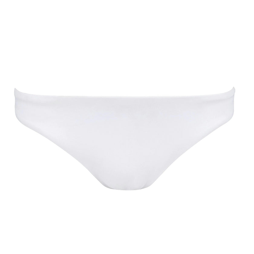 Women's White Low Waisted Bikini Bottom