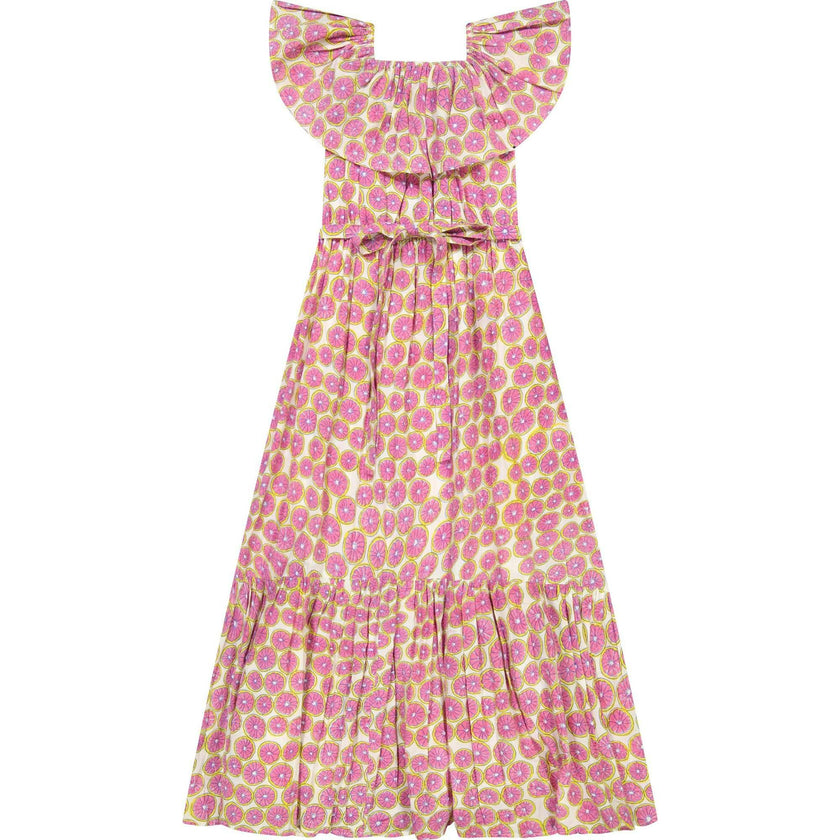 Benoite Off-Shoulder Citrus Maxi Dress