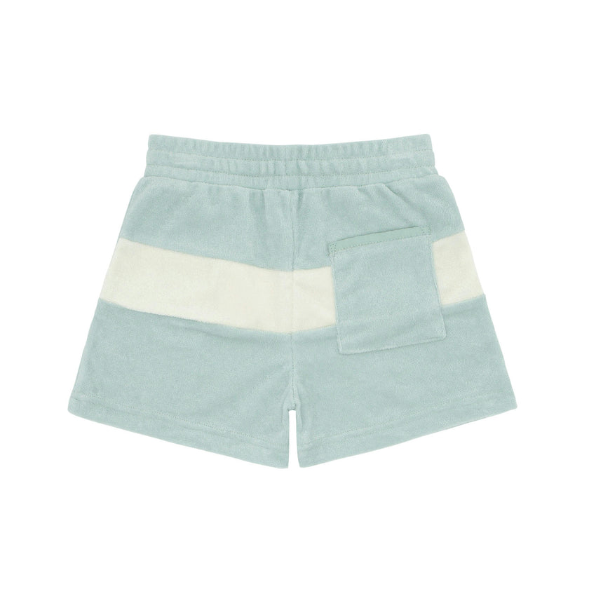 boys sage colorblock french terry short