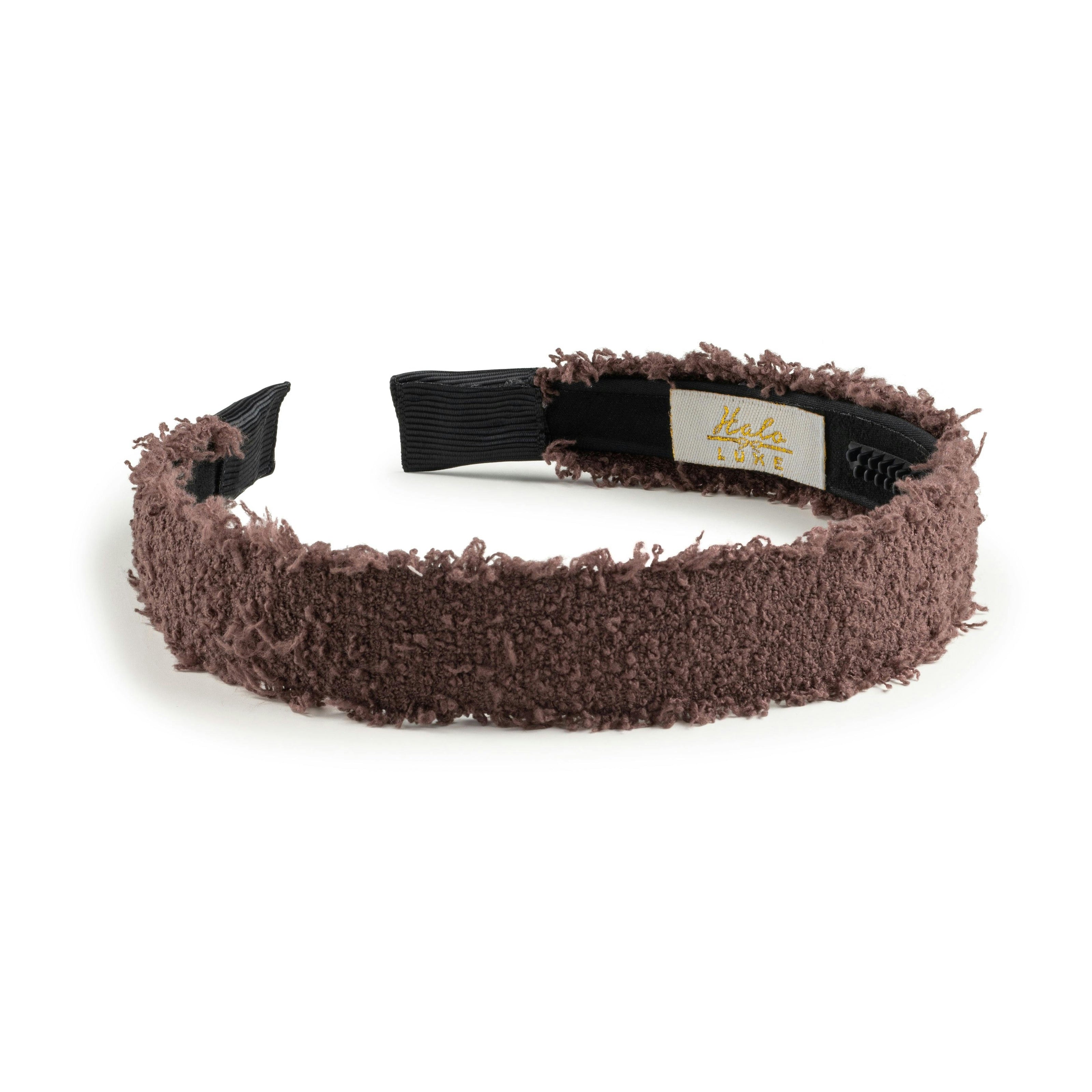 Halo Luxe Amara Deconstructed Woolen Headband - Brown
