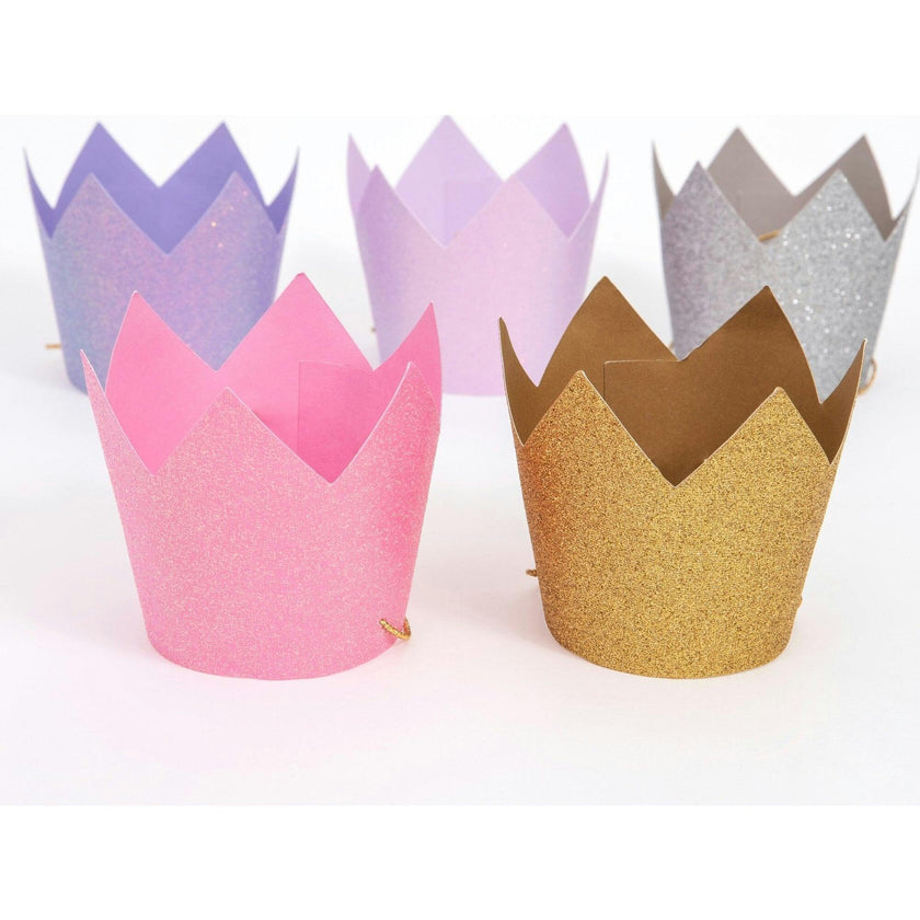Mini Glitter Party Crowns