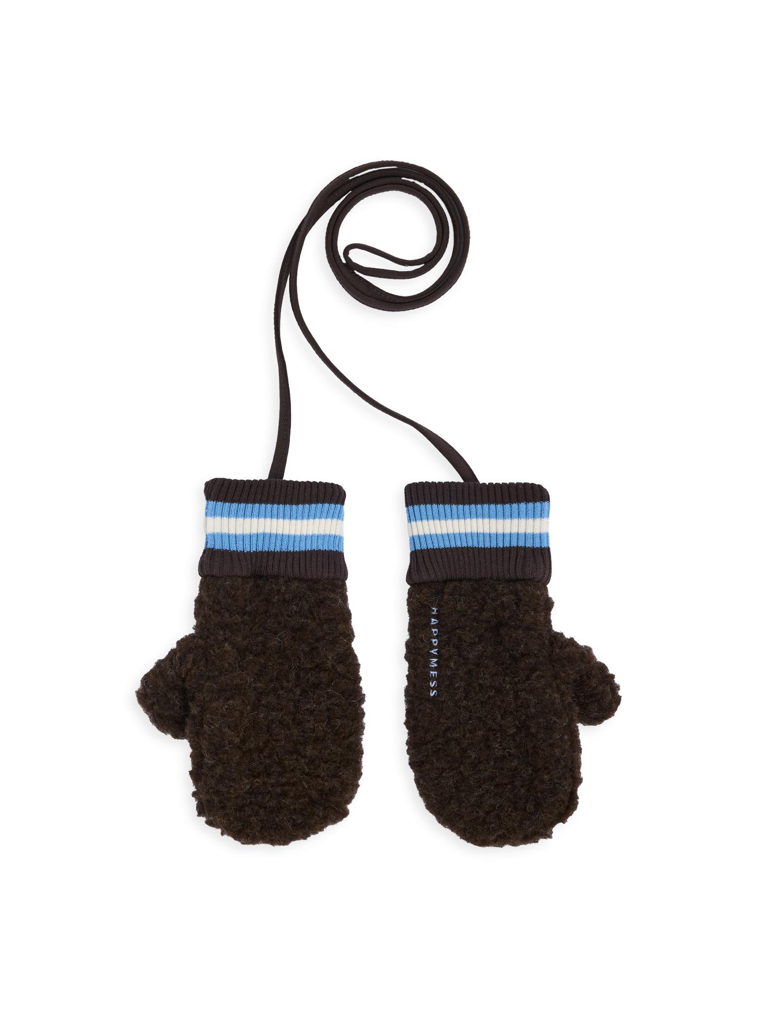 merino mittens - chocolate brown