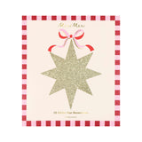 Gold Glitter Hanging Star Decorations