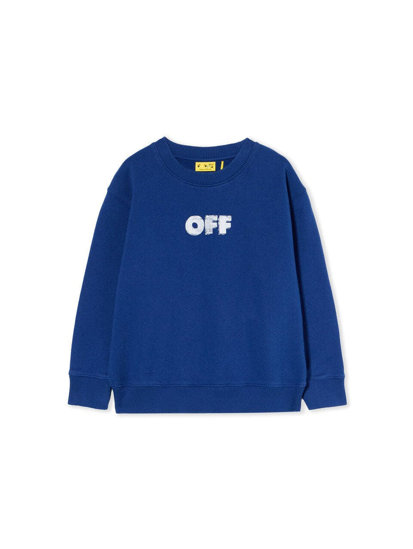 Blue Arrow Sponge Crewneck Logo Sweatshirt